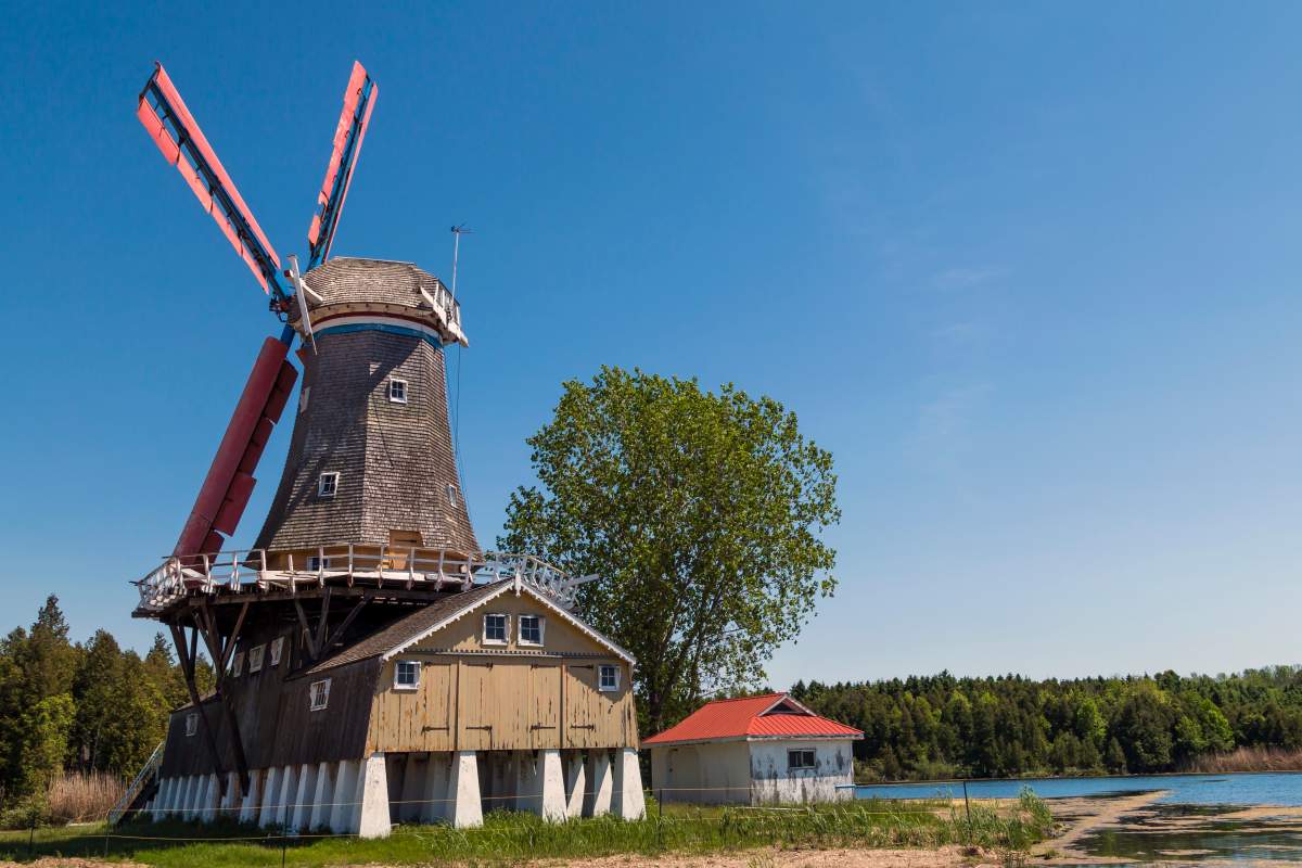 The Folmar Windmill that sits north of Bayfield.