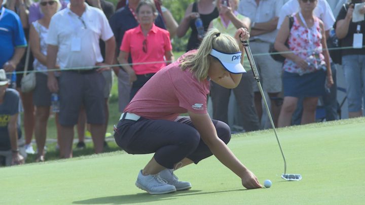 Brooke Henderson is just two shots off the pace at the CP Women's Open. The Canadian star is six under after a strong opening round in Regina. 