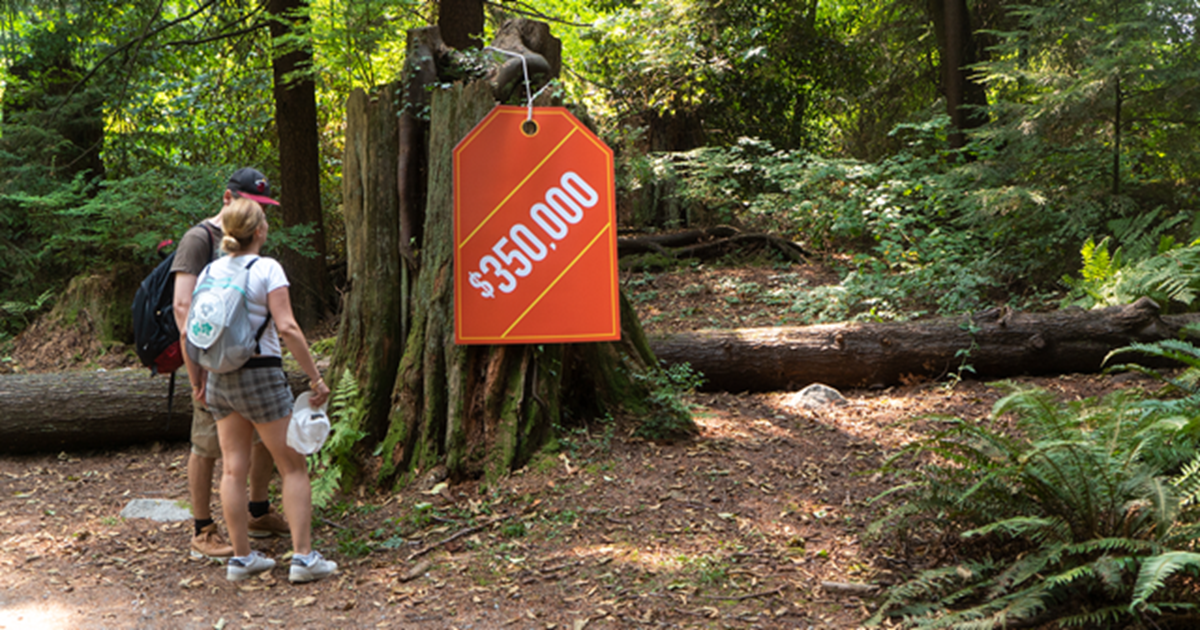 The price tags are meant to draw attention to potential fines for careless fire behaviour.