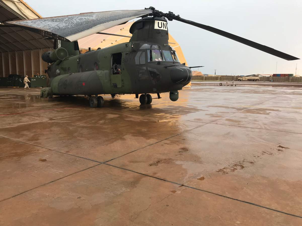 A CAF Chinook helicopter.