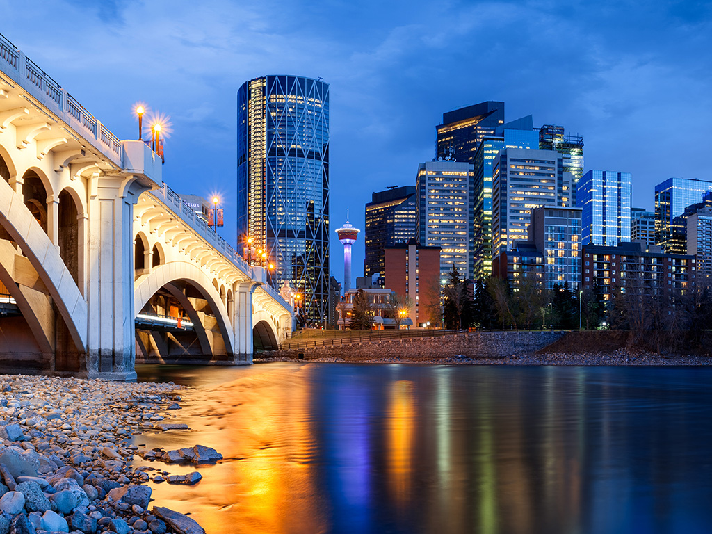 Centre Street Bridge, Bow River, Calgary.