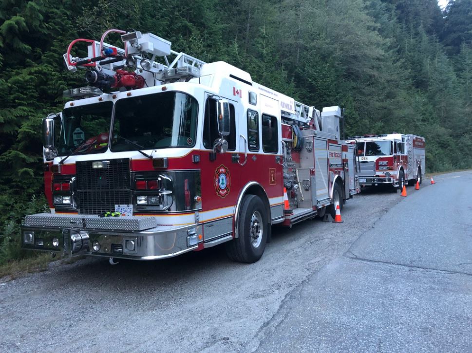Vancouver firefighters responded to a tree fire near a homeless encampment in Pacific Spirit Regional Park.