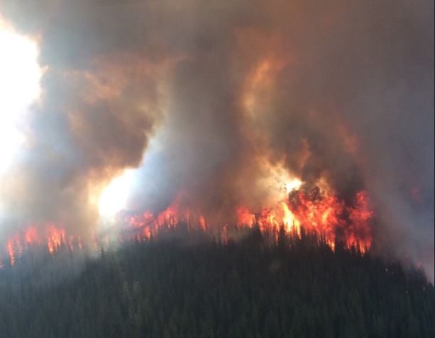 Cool Creek Fire, west of Keremeos, B.C., Aug. 17, 2018.