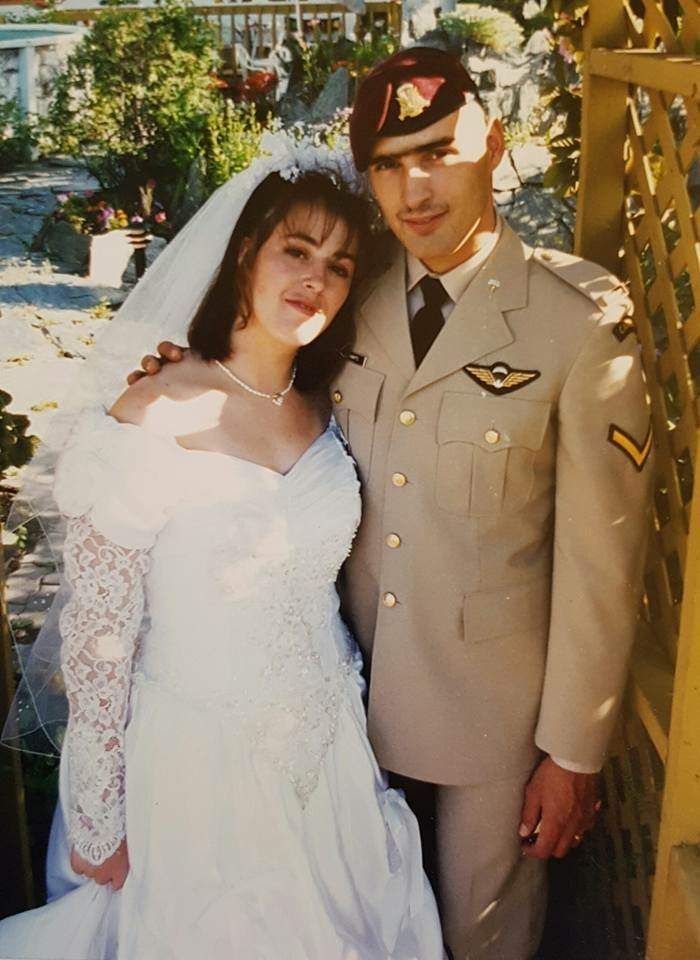 Diane Rioux (left), and husband Émile Deschamps (right).