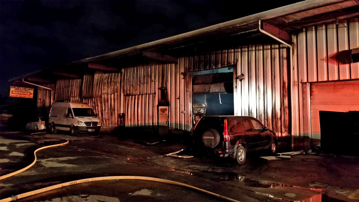 Fire broke out Thursday night at Good Cars Only in Burlington. 