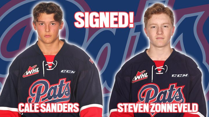 Regina Pats have signed forward Cale Sanders, 16, and defenceman Steven Zonneveld, 17, ahead of Friday’s pre-season game against the Swift Current Broncos.
