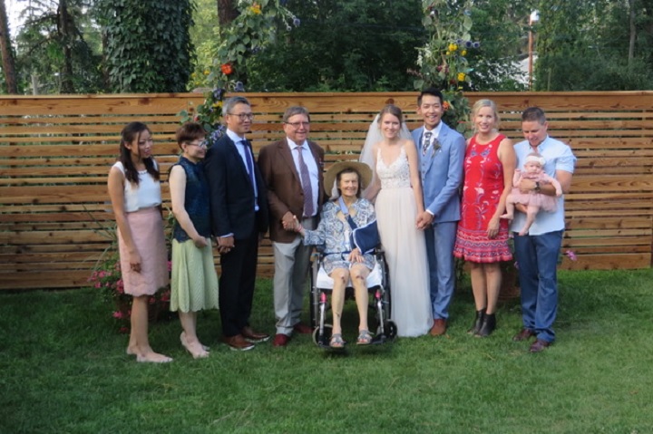 Nine days after the collision Wilmot was able to attend a few hours of her daughter’s wedding.