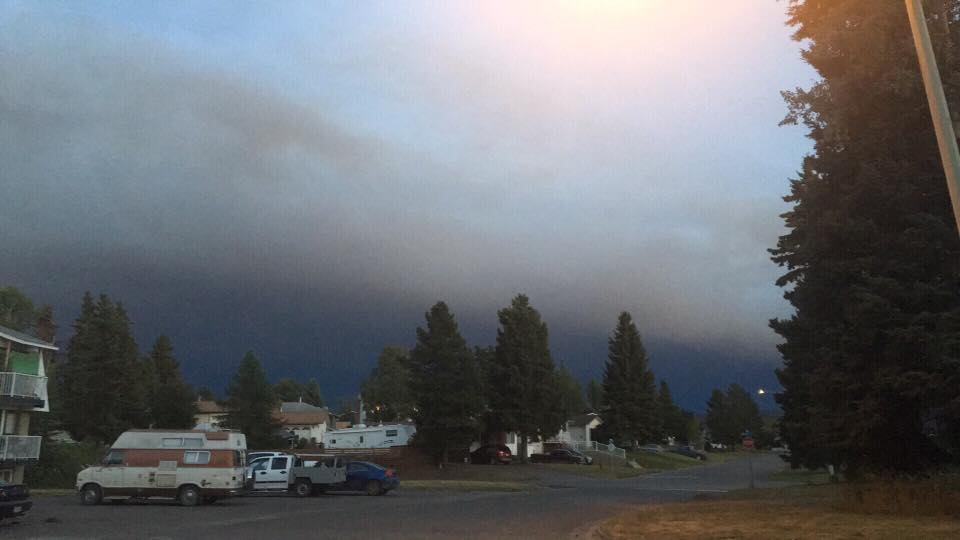 The Nadina wildfire. Credit: Rebecca Baker Moffet.