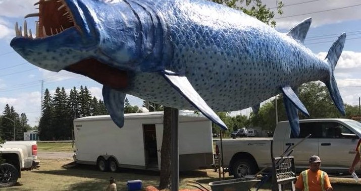 Fish or shark? Ferocious, toothy monster statue coming to Morden