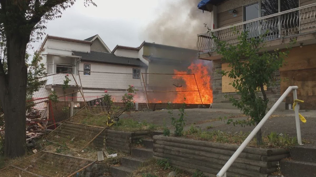 A fire at the same property in May destroyed two homes. 