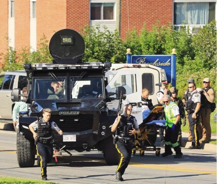 Police in Fredericton were advising residents to stay inside and lock their doors, while they investigated a shooting in the Brookside Drive area that killed at least four people.