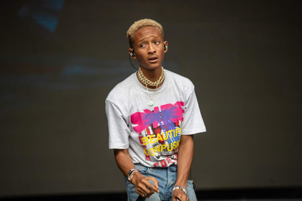 Jaden Smith performs during Lollapalooza 2018 at Grant Park on August 2, 2018 in Chicago, Illinois.