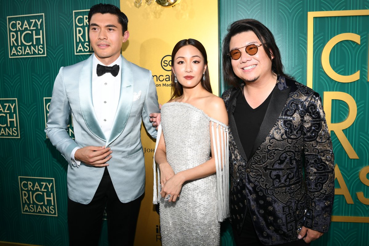 Actor Henry Golding, actress Constance Wu, and Kevin Kwan arrive at Warner Bros. Pictures' 'Crazy Rich Asians' Premiere at Warner Bros. Pictures' 'Crazy Rich Asians' Premiere at TCL Chinese Theatre IMAX on Aug. 7, 2018 in Hollywood, California.