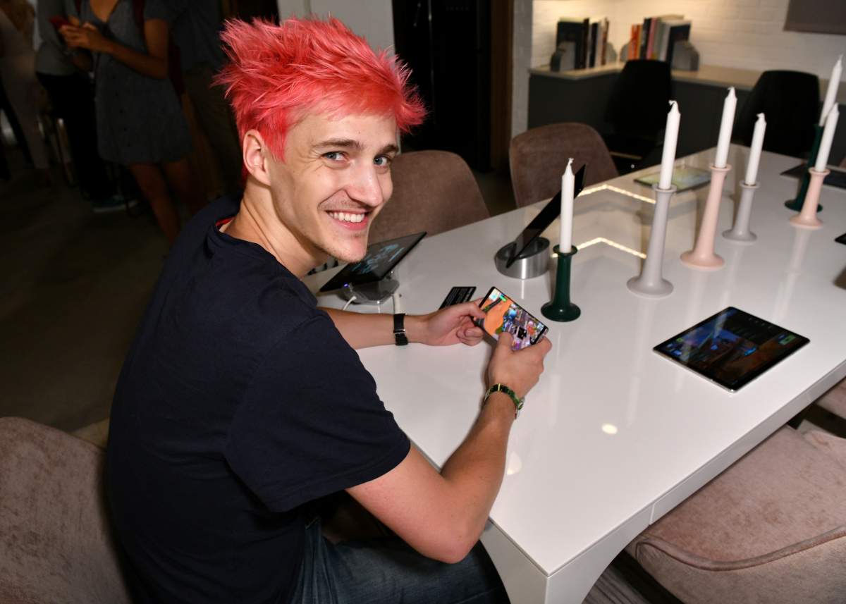 Tyler "Ninja" Blevins puts Fortnite for Android to the test on the new Samsung Galaxy Note9 at Samsung's launch event on August 9, 2018 in New York City.  