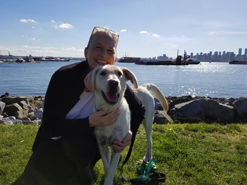 Gracie and her new, loving family member.