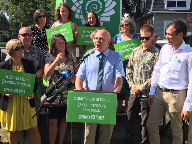 Leader David Coon kicks off the New Brunswick Green Party's 2018 election campaign on Monday August 21st, 2018.