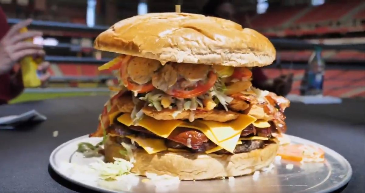 The NFL's Arizona Cardinals have unveiled a massive hamburger that fans can devour this season.