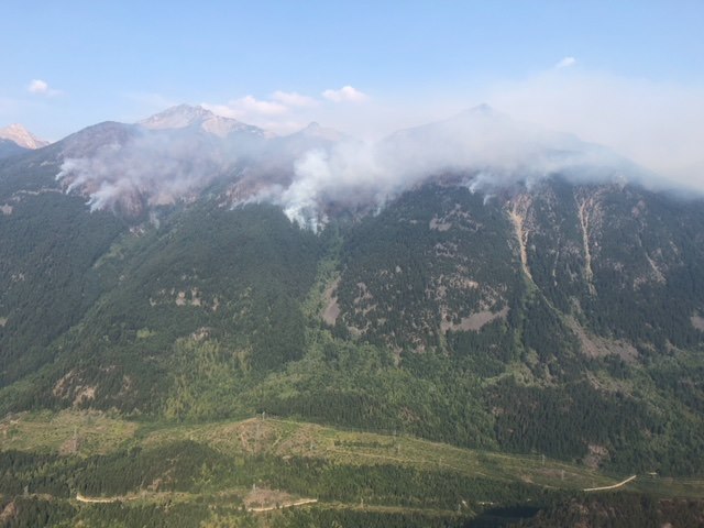 Grouse Creek wildfire aerial photo Aug. 11, 2018.