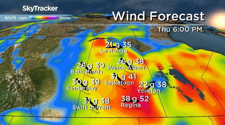 Gusty winds pick up on Thursday as the next system slides by.