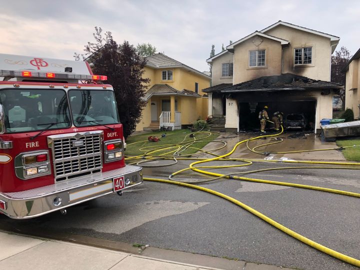 A home was damaged in a fire in northwest Calgary Monday morning.