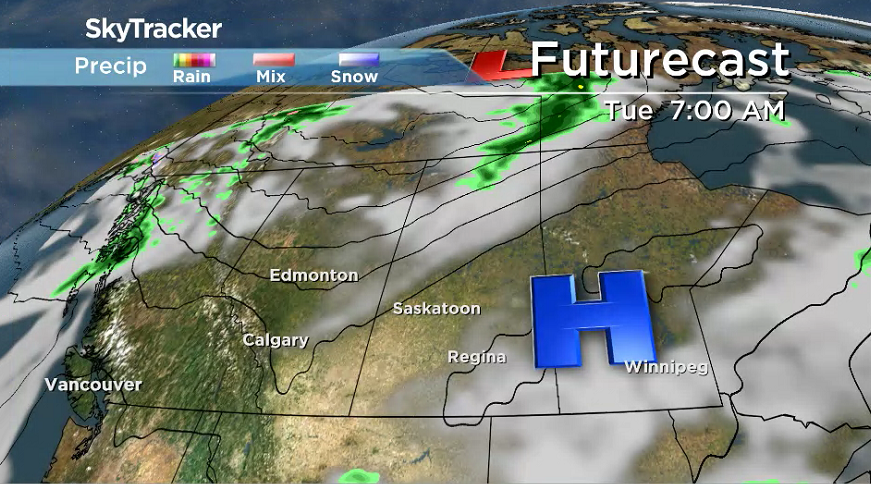 High pressure will bring back the sunshine on Tuesday.