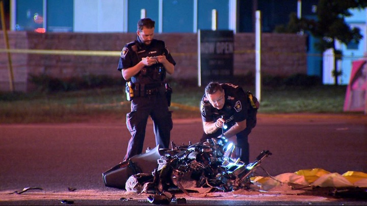 A motorcyclist has died after a collision in Vaughan Wednesday night.
