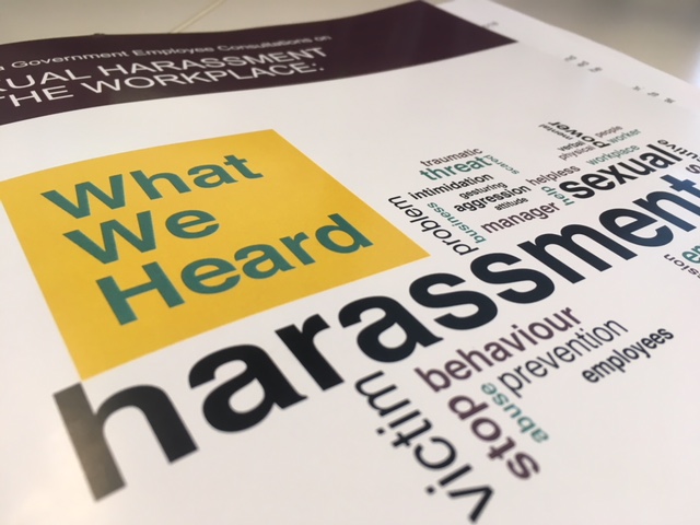 The new report from the Manitoba Government shows hundreds of employees have dealt with sexual harassment.