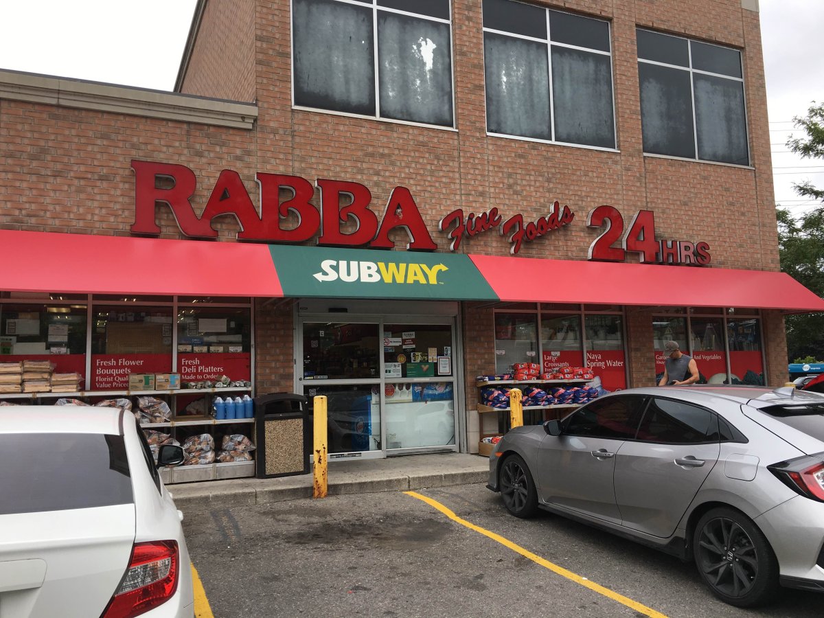 A Rabba Fine Foods, pictured on Aug. 30, 2018, at Hurontario Street and the QEW was the target of a robbery which police say was committed by a group of men.