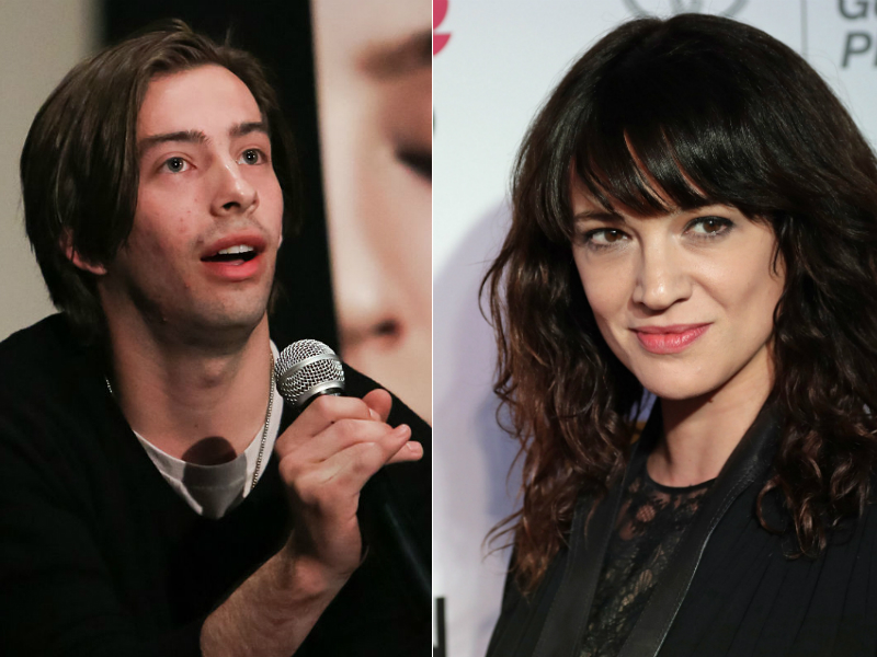 At left, Jimmy Bennett. At right, Asia Argento.