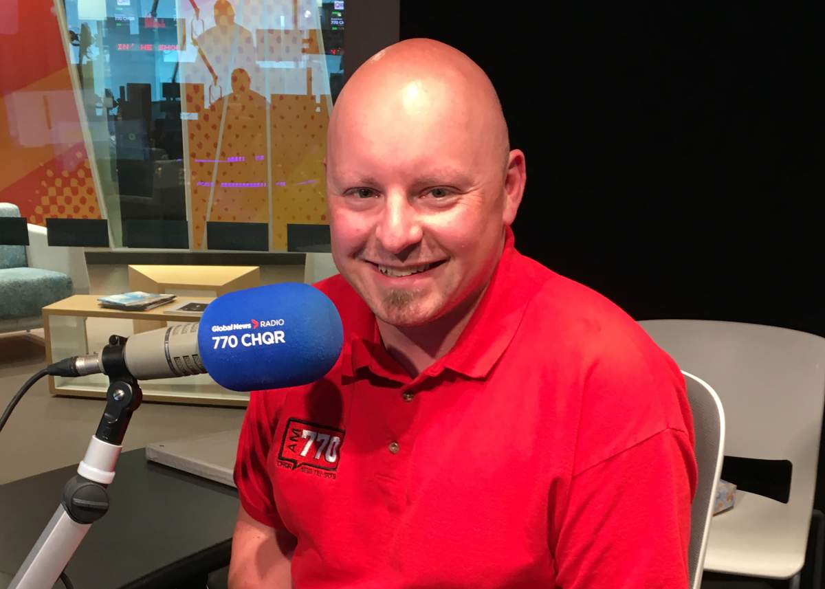 Joe McFarland, in his new broadcast position as host of Calgary Today on 770 CHQR.