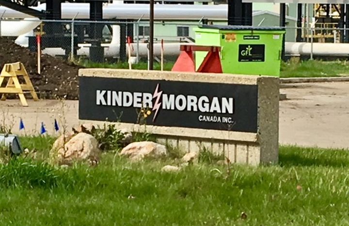 A photo of a Kinder Morgan facility in the east Edmonton area taken on Aug. 30, 2018.