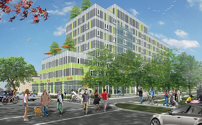 Artistic rendering of the condo building which will replace the former Knox-Metropolitan United Church on the corner of 109 Street and 83 Avenue in Edmonton, Alta.