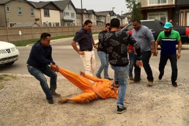 Calgary radio host Kumar Sharma says he was physically attacked by several men and that he believes it was because of a Facebook post he shared about an aspiring UCP nomination candidate.