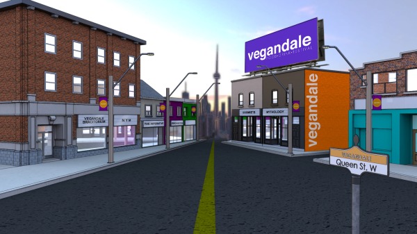A group of businesses in Parkdale have labelled themselves "Vegandale", as seen in this image from the Vegandale website. 