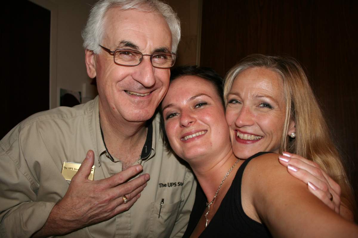 Lindsey, her dad and her stepmom Dawn.