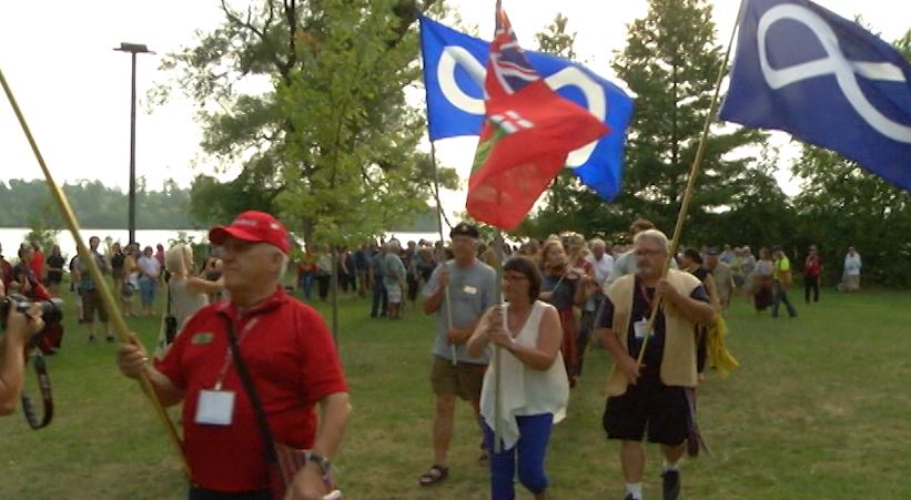 The Métis Nation of Ontario AGA began with a procession through Beavermead Park in Peterborough.