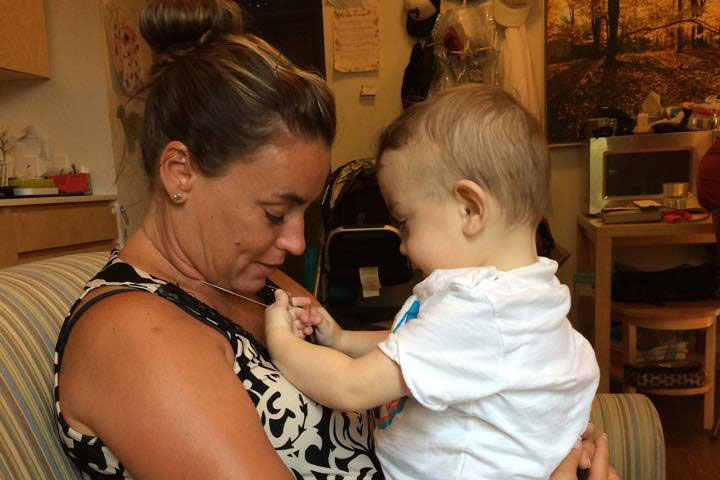 Michelle MacKinnon and Taylum Lamoureux, the boy she gave a kidney to.