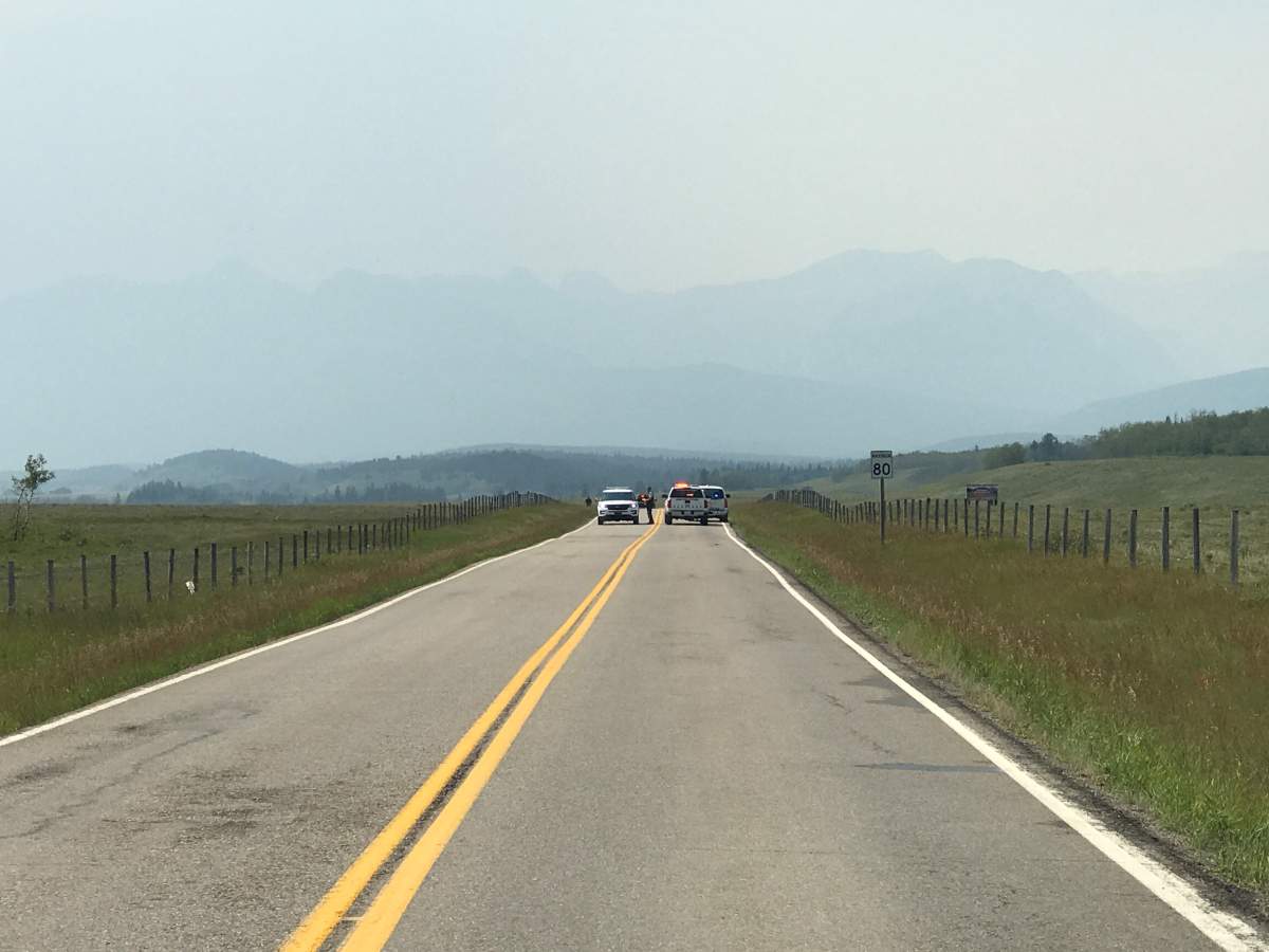 A tourist was shot while driving on Highway 1A near Morley, Alta. on Thursday, Aug. 2.