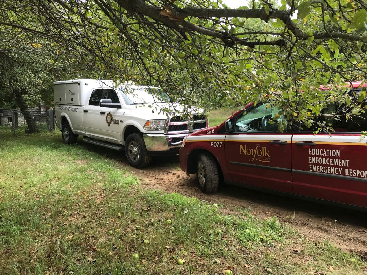 An elderly man has suffered serious burns following an explosion in Norfolk County, Ont.