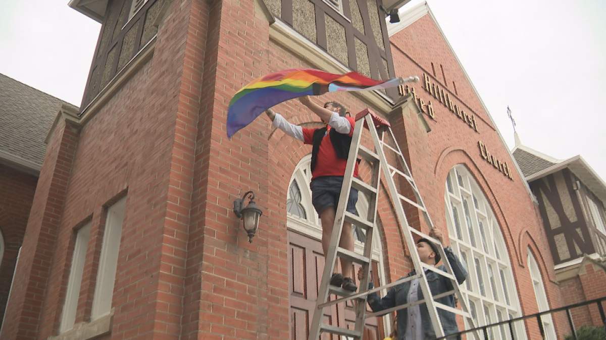 Hillhurst United Church raised a Pride flag to show its support for LGBTQ2S+ community.