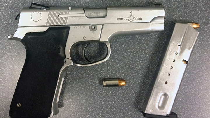 Saskatoon police say an anonymous person turned in a RCMP gun that was reported stolen earlier this month.