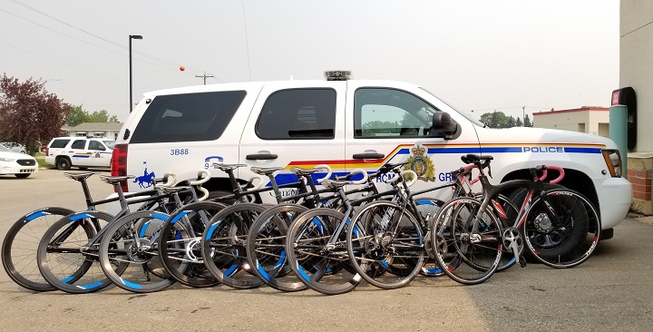 Nine of 10 stolen racing bikes were recovered by RCMP on Aug. 2, 2018.