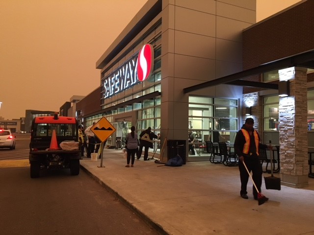 A car was deliberately crashed into a Safeway grocery store in Sherwood Park early Wednesday morning. Aug. 15, 2018.
