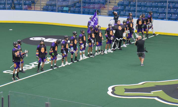 An Iroquois team brought their flag to the world junior indoor lacrosse championship at SaskTel Centre in Saskatoon this month.