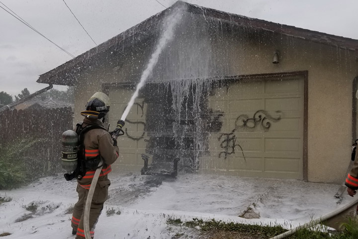 A Saskatoon Fire Department investigator determined the cause of a garage fire to be suspicious in nature.