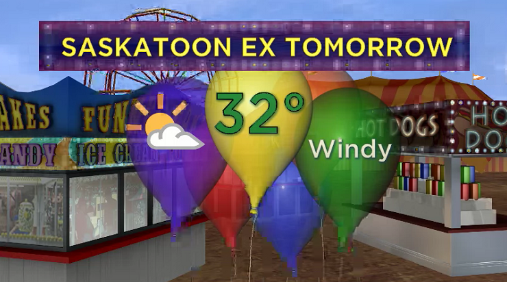 Saturday will be another 30 degree day at the Saskatoon Ex.
