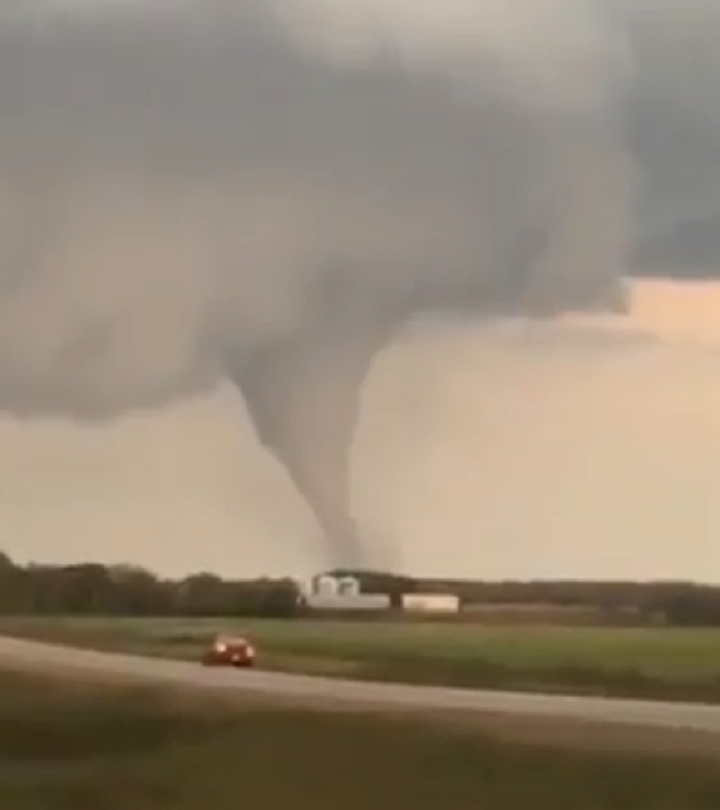 A tornado touched down near Alonsa in August.