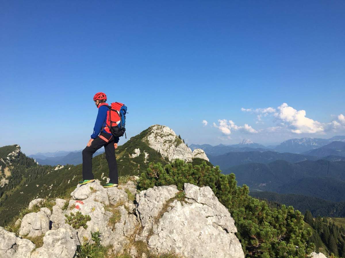 A rescue crew member searches for Freiheit in the Bavarian Alps.