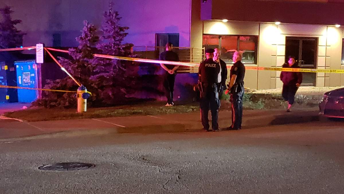 Edmonton Police Service homicide detectives and the gang unit investigating a fatal shooting in a parking lot near 162 Avenue and 51 Street on Sunday evening. August 19, 2018.