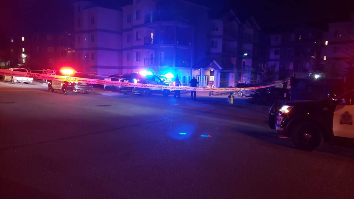 Edmonton Police Service homicide detectives and the gang unit investigating a fatal shooting in a parking lot near 162 Avenue and 51 Street on Sunday evening. August 19, 2018.